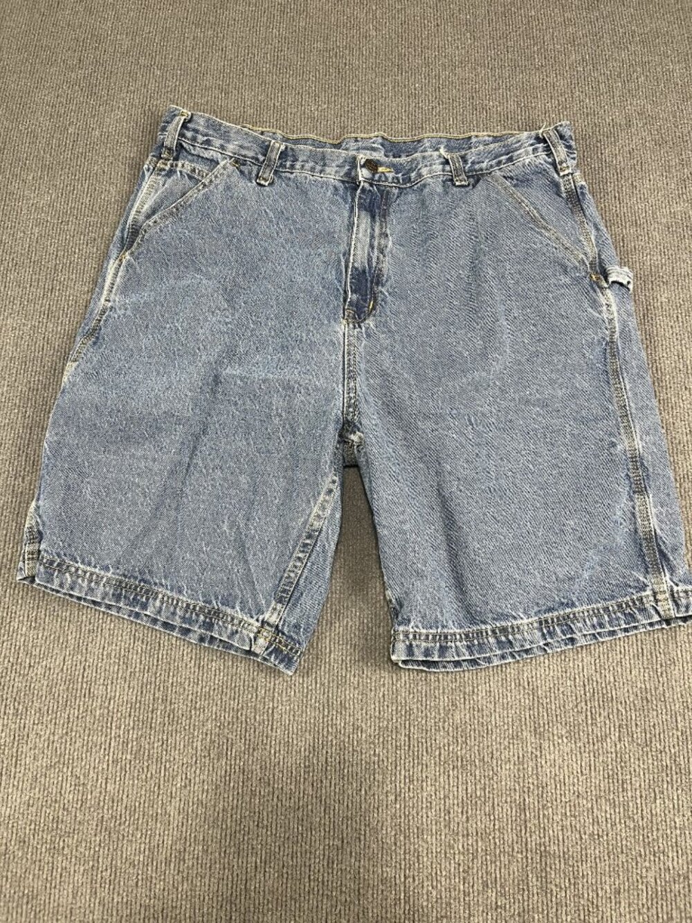 RK Brand Mens Blue Denim Carpenter Shorts Size 40